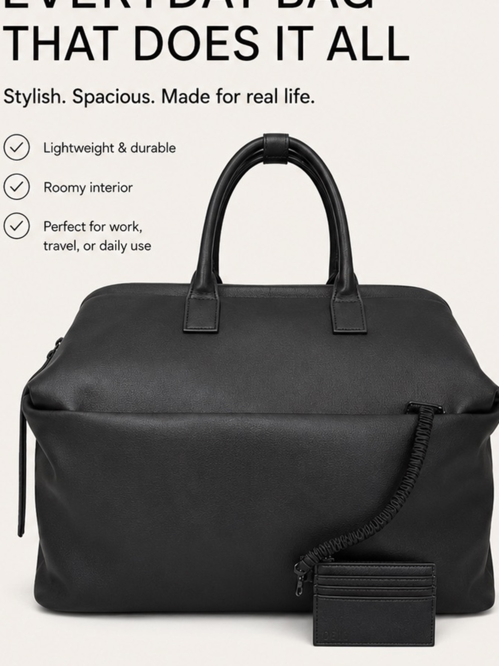 BEIS The Essential Weekender 
in Black